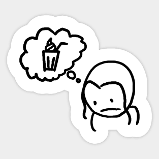 I want a milkshake Sticker